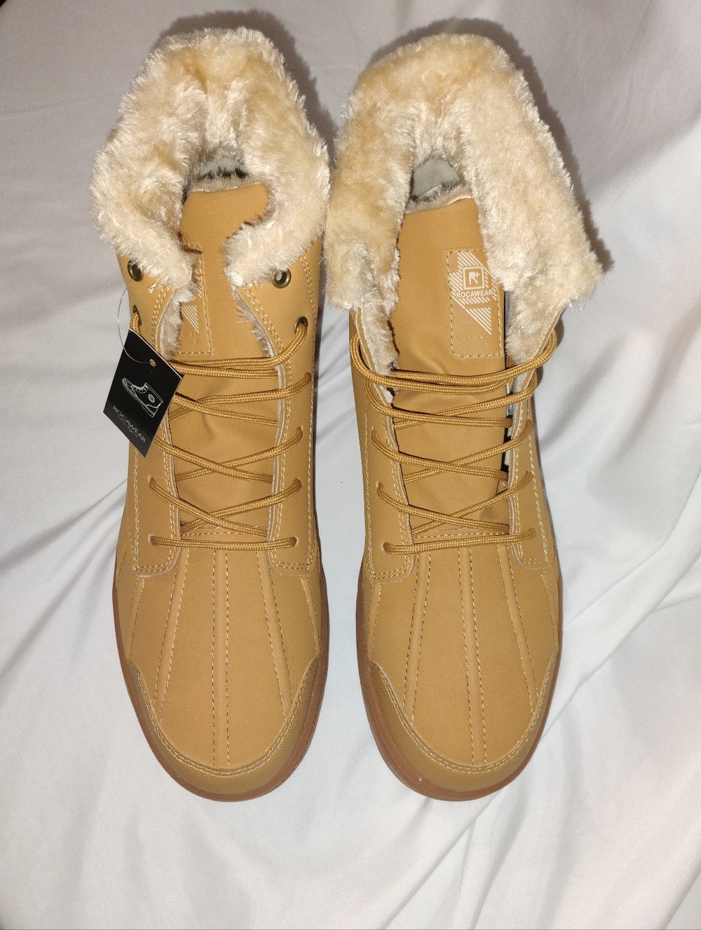 Rocawear Faux Fur Lined Winter Ankle Boots - Tan